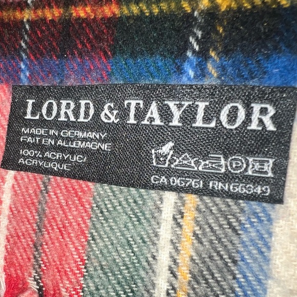 Lord & Taylor Plaid Acrylic Scarf - Picture 6 of 8